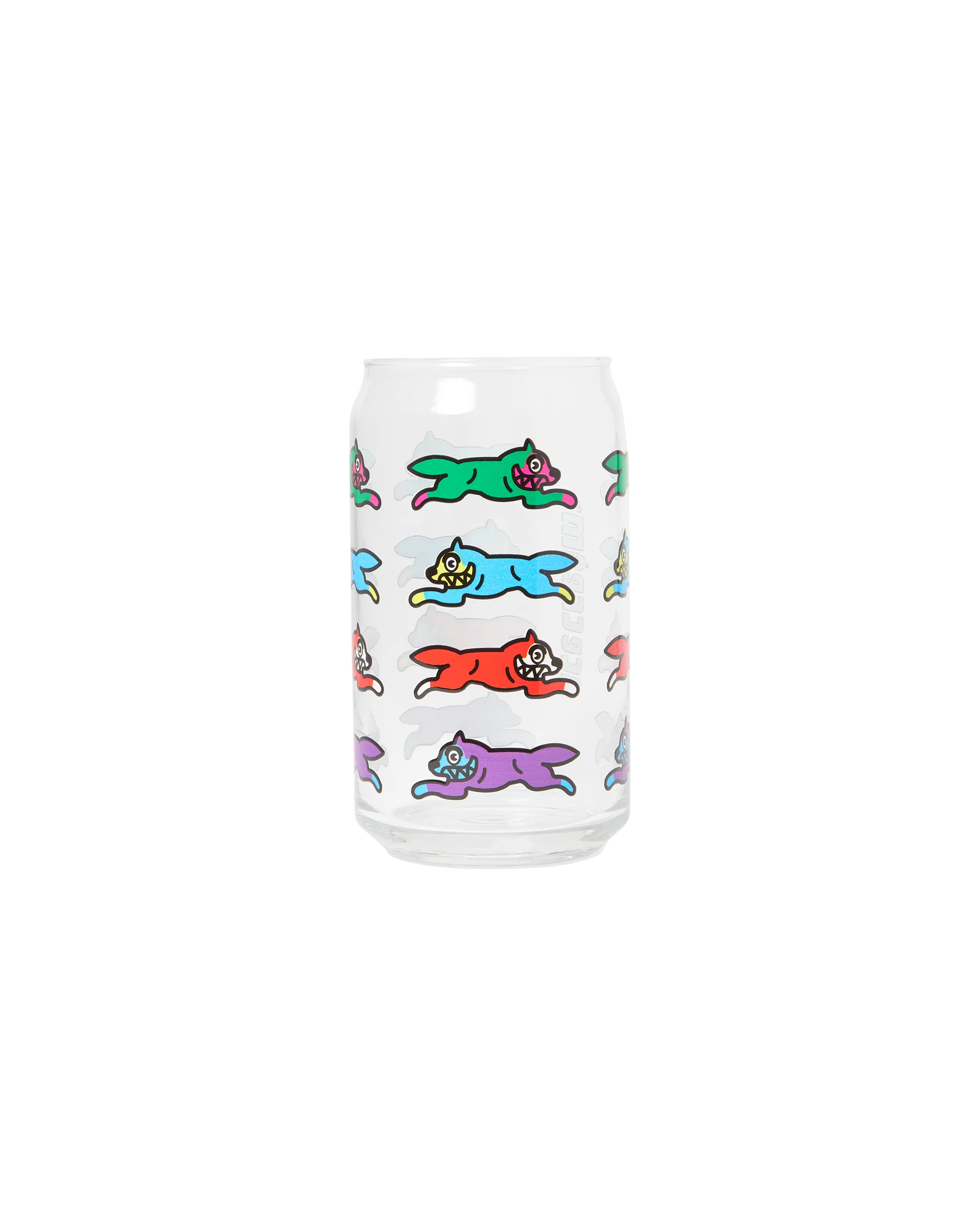 Running Dog Soda Can Glass